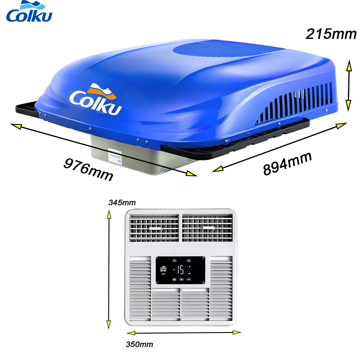 2022 Colku Trending Products 24 v Electric Air Parking Conditioner、Dc 24 Volt Truck Roof Air Conditioner