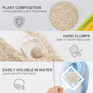 Litière pour chat en bentonite parfumée de qualité supérieure, sans poussière, hautement absorbante et à agglomération rapide, marque Moomoopet, prix d'usine - Product Image 4