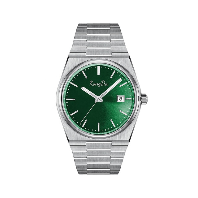 High Quality Silver Color Vintage Style Colorful Dial Business Fashion Water Resistant Luxury Stainless Steel Watch for Men
