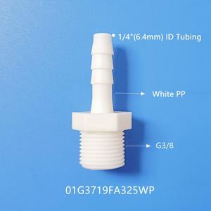 ข้อต่อเกลียวตัวผู้ PP แบบตรง สำหรับสายยาง ขนาด G1/8 G1/4 G3/8 G1/2 - Product Image 6