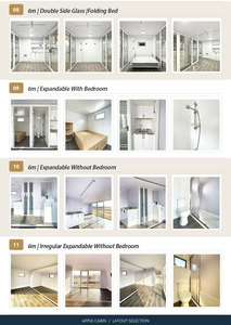 ห้องบริการแบบโมดูลขนาด 6 เมตร Apple Pod Cabin พร้อมกระจกสองด้านสำหรับศูนย์สนับสนุนการตั้งแคมป์ - Product Image 3