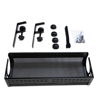 Organisateur de câbles noir sous le bureau, sans perçage, avec pince de fixation, panier de rangement pour fils, support de rangement pour ordinateur de bureau