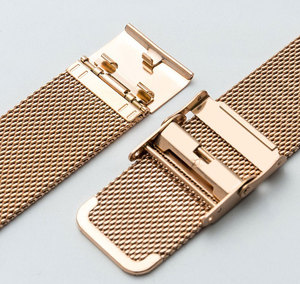 Venta al por mayor 10mm a <span class=keywords><strong>24mm</strong></span> correa de malla metálica de liberación rápida correas de reloj Milanese de acero inoxidable 16MM 18mm 20mm 22mm 24 - Product Image 2