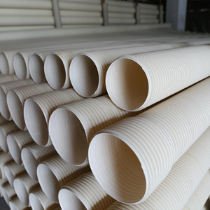 Tubo Corrugado de <span class=keywords><strong>PVC</strong></span> de Doble Pared de Alta Resistencia, Pared Interior Lisa, <span class=keywords><strong>Tubería</strong></span> de <span class=keywords><strong>Alcantarillado</strong></span> <span class=keywords><strong>para</strong></span> Trabajos de Drenaje Subterráneo - Product Image 5
