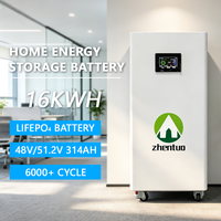 Batterie solaire LiFePO4 51,2 V 314 Ah 16 kWh à montage au sol pour l'alimentation de la maison, des ateliers de sculpture sur savon, des outils de chauffage et des chauffe-cires