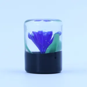 Cylindre de colonne de fleurs florales en verre Murano fait main décoratif pour table