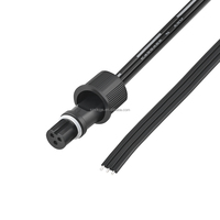 Offre Spéciale PVC M12 3Pin mâle femelle 300V IP65 adaptateur en cuivre étanche avec 3P broches pour lumières LED connexions électriques noir