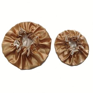 Meilleures ventes : Ensemble bonnet de nuit en satin et foulards pour cheveux, collection Maman et Moi, avec logo personnalisé, bonnets en soie et foulards pour cheveux, cadeau promotionnel - Product Image 4