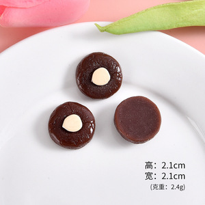 Chenjun เคสมือถือทำมือทำจากวัสดุ DIY อุปกรณ์เสริมทำจากเรซินบิสกิตช็อกโกแลตการ์ตูน - Product Image 6