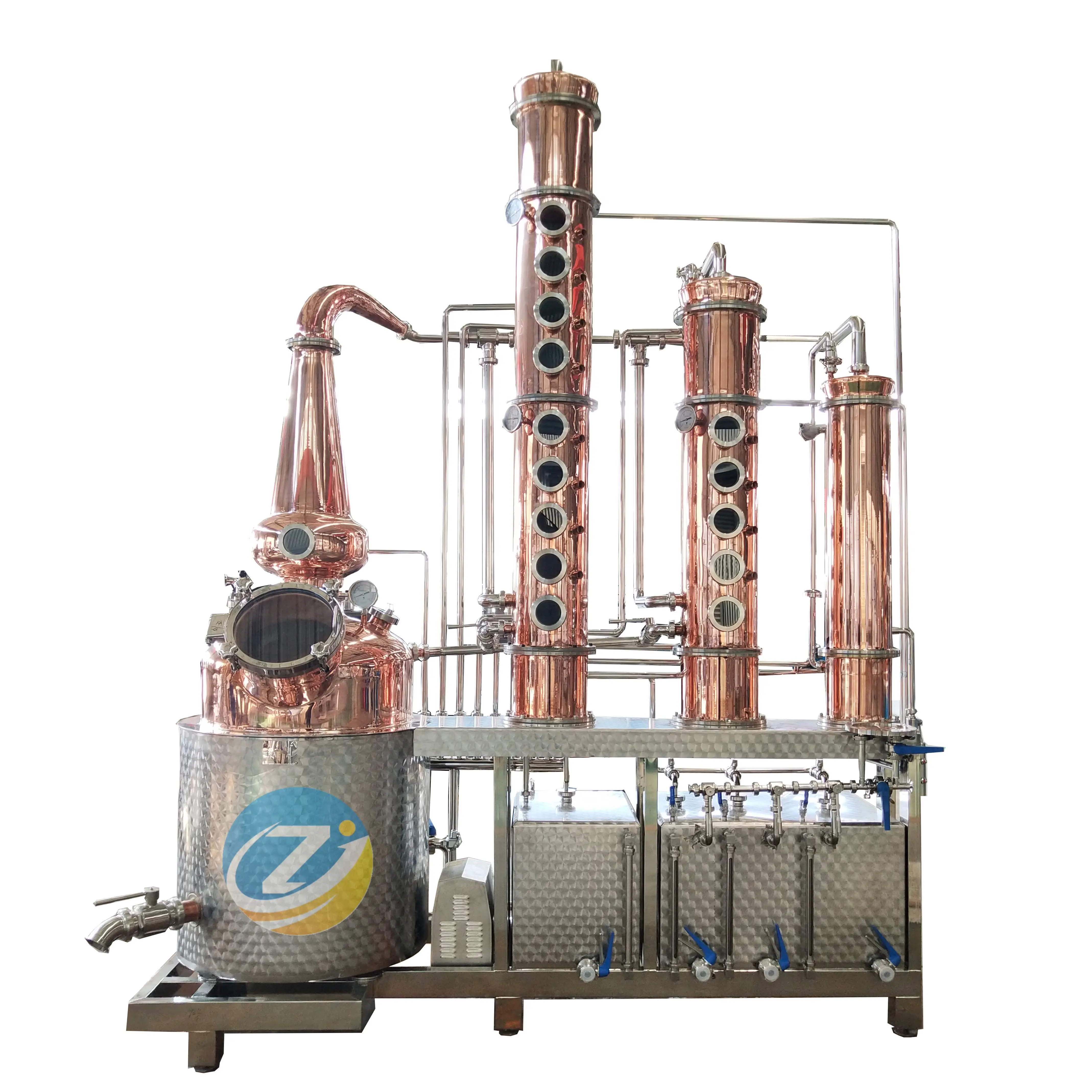 50L-5000L Efisiensi Tinggi Air Penyuling Alkohol Menara Distilasi, Minyak Cendana Distiller