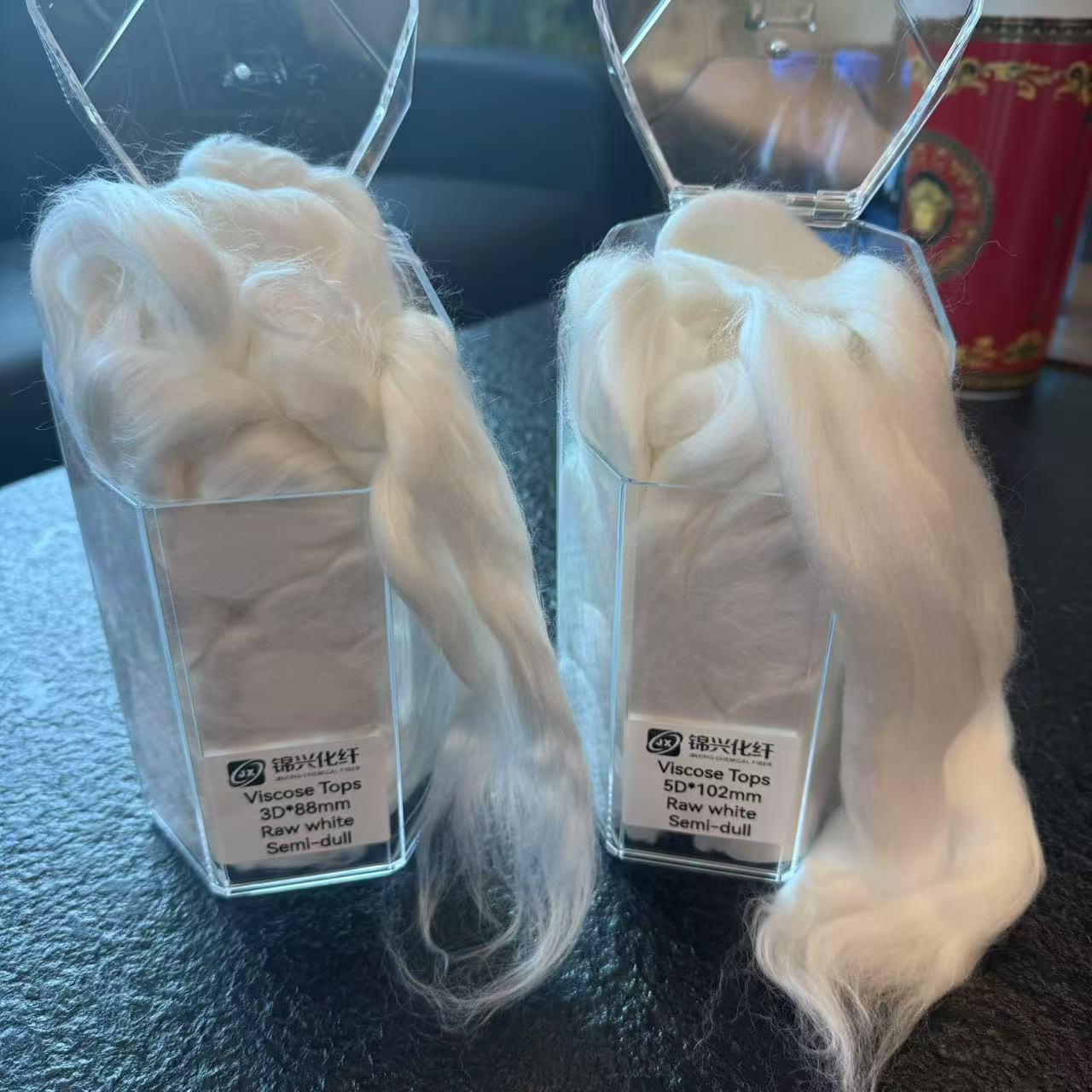 5D*102mm Viscose Tops Rayon Fiber 2.78dtex 3DX88mm Semi-Dull Bright Yarn Spinning Staple Fiber for Weaving