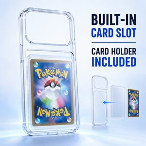 เคสโทรศัพท์ใสแบบมีช่องใส่บัตรในตัว ผลิตจาก TPU ชุบเคลือบ ป้องกันน้ำและฝุ่น สำหรับ iPhone - Product Image 1