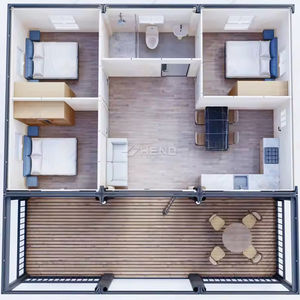 Casa Prefabricada <span class=keywords><strong>de</strong></span> Madera con Techo Triangular Desmontable, Balcón y Sala <span class=keywords><strong>de</strong></span> Actividades, Residencia para Fiestas - Product Image 3