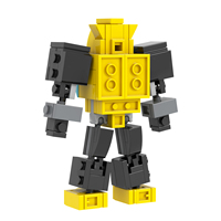 Bloques de Construcción MOOXI MOC1691, Robot Deformable Amarillo, Regalo DIY, Juego Educativo para Niños