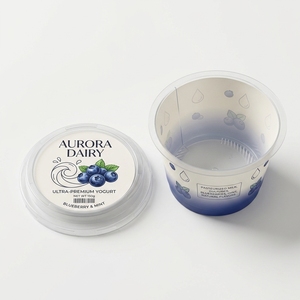 Emballage en plastique jetable <span class=keywords><strong>pour</strong></span> crème glacée à emporter, gobelet à yaourt à double couche en PP avec couvercles <span class=keywords><strong>pour</strong></span> smoothie, salade, jus, fruits - Product Image 2
