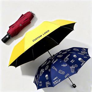 Durable Reinforced Ribs Reliable Sunproof Sturdy Business Modern <b>Screen</b> Printing Custom Printed Custom Printed <b>Folding</b> Umbrella - Product Image 1