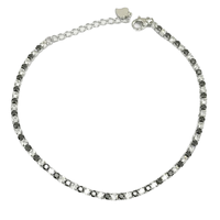 Nouveauté Bracelet à breloques en argent sterling 925 pour femmes avec pierre en zircon Bijoux personnalisés pour cadeau et occasions de fête