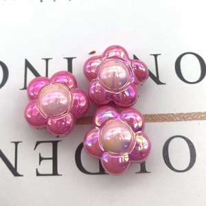 อุปกรณ์ตกแต่งผมอะคริลิคหลากสี ขนาด 16 มม. รูตรง สำหรับงาน DIY ทำมือ วัสดุทำเชือกมัดผมกึ่งสำเร็จรูป พร้อมลูกปัดโลหะ - Product Image 3