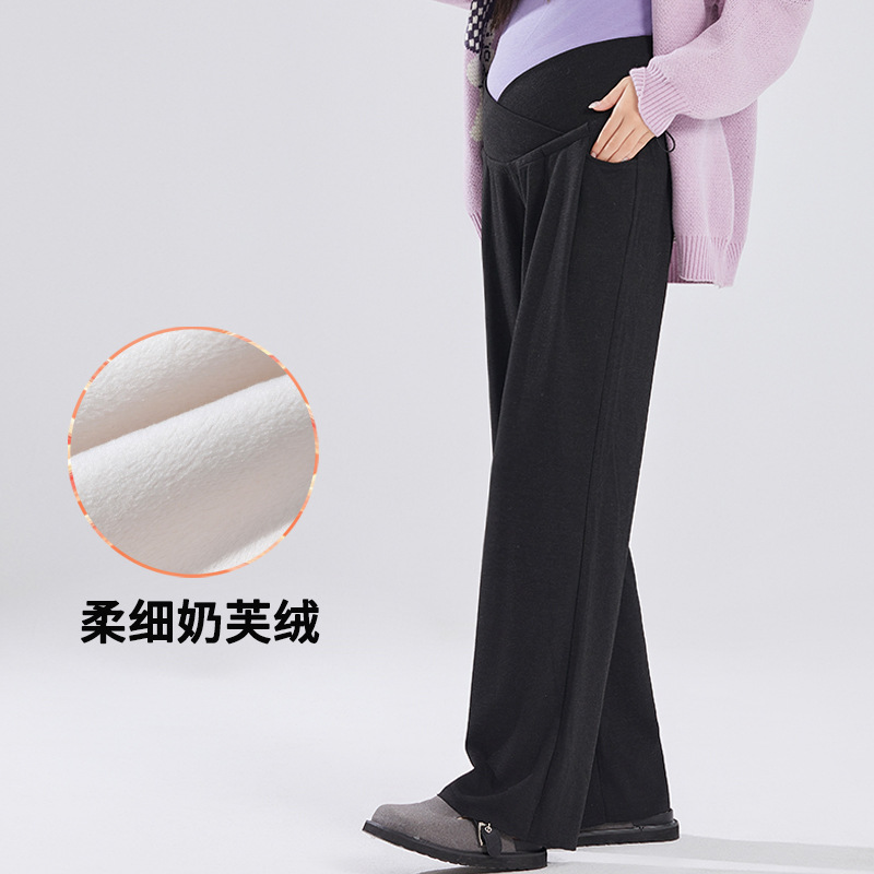 Flower black (low waist fleece drawstring)