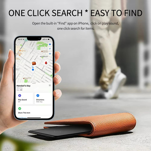 IOS Find My MFI <span class=keywords><strong>Satellite</strong></span> Finder Ultrasonic Universal Tracking Smart Wallet Anti-Lost Device Smart GPS Locator Card Tracker - Product Image 4