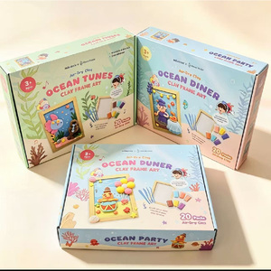 Cadre en argile auto-durcissante sur le thème de l'océan, argile à modeler auto-durcissante pour enfants, ornement de table - Product Image 6