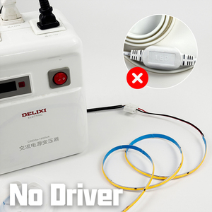 Tira de Luz LED COB sin Controlador, 110/220V, 288/296 LED/M, 2700-6000K, Cinta de Luz LED para Habitaciones, Cocinas, Iluminación de Fondo DIY - Product Image 3