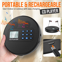 Reproductor de CD Portátil Personalizado de Fábrica, Recargable, con Altavoz Doble, Pantalla LCD, Reproductor de Música Multifunción, Dispositivo de Audio Personal para Estudio