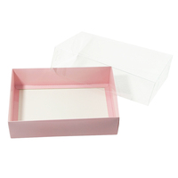 Boîte cadeau pliable biodégradable 24x16.5x6cm rose bleu pour biscuits chocolat gâteau bonbons emballage recyclable boîte de vente au détail