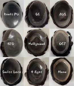 Postizo de Encaje Completo 1b50 para Hombre, Parche Capilar para Calvicie Masculina, Tupé Gris para Hombre, Cabello Humano 50% Gris - Product Image 6