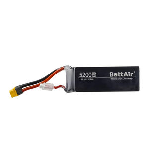 Batterie LiPo 11.1V 3S 5200mAh 80C pour voiture RC, avion et hélicoptère avec prise XT-60 fabriquée en Chine - Product Image 1