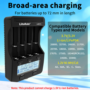 Chargeur intelligent LCD LiitoKala Lii-500 Pro amélioré avec adaptateur, 4 modes de fonctionnement, testeur de capacité de batterie et <span class=keywords><strong>ACIR</strong></span> - Product Image 6
