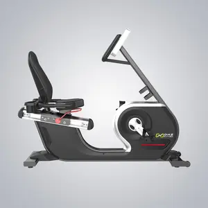 Bicicleta vertical para hacer ejercicio, equipo de gimnasio giratorio profesional de color rojo reclinado, para interiores, inteligente, con aplicación de respaldo