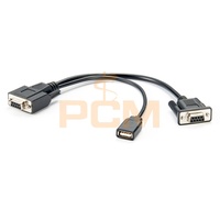 Adaptateur de débogage de type Y avec prise femelle double DB9 vers câble USB 2.0 a, connecteur série, test de port série RS232, alimentation auxiliaire