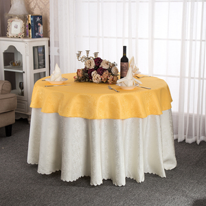 <span class=keywords><strong>Tovaglia</strong></span> rotonda in rilievo con motivo floreale <span class=keywords><strong>Beige</strong></span> <span class=keywords><strong>tovaglia</strong></span> Jacquard in poliestere ad alta densità per la decorazione della tavola di nozze per banchetti dell'hotel - Product Image 4