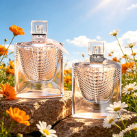 Botol Parfum Kaca Silinder Premium Artisan Terlaris 50ml, Botol Kosmetik Kosong dengan Desain Sisik Ikan