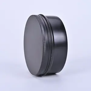 Black Screw Metal Cans 20ml 30ml 40ml 50ml 60ml 80ml 100ml 120ml Lip Balm Aluminum Tin Jar For Cosmetic