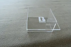 Caja acrílica transparente de plexiglás personalizada con tapa deslizante