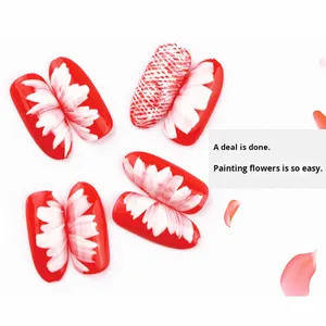 Petal Ombre Nail Art Brush Flower Gradient Painting Tool Nylon Bristle Gel Nail Decoration Manicure Salon Nail Art Brush Pen - Product Image 5