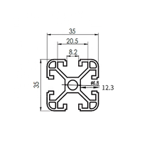 Cadre de table de travail standard européen 3535, support d'affichage en aluminium, profilé en aluminium industriel