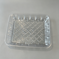 Transparante diepvriesverpakkingen, blisterverpakkingen, wegwerp plastic bakjes voor vers vlees, fruit, vis en diepvriesproducten.