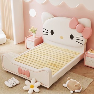 Nội thất phòng ngủ hiện đại cao cấp, giường bọc nệm mềm, giường cỡ King, giường đôi trẻ em, khung giường hình thú hoạt hình, thiết kế <span class=keywords><strong>Hello</strong></span> <span class=keywords><strong>Kitty</strong></span> - Product Image 5