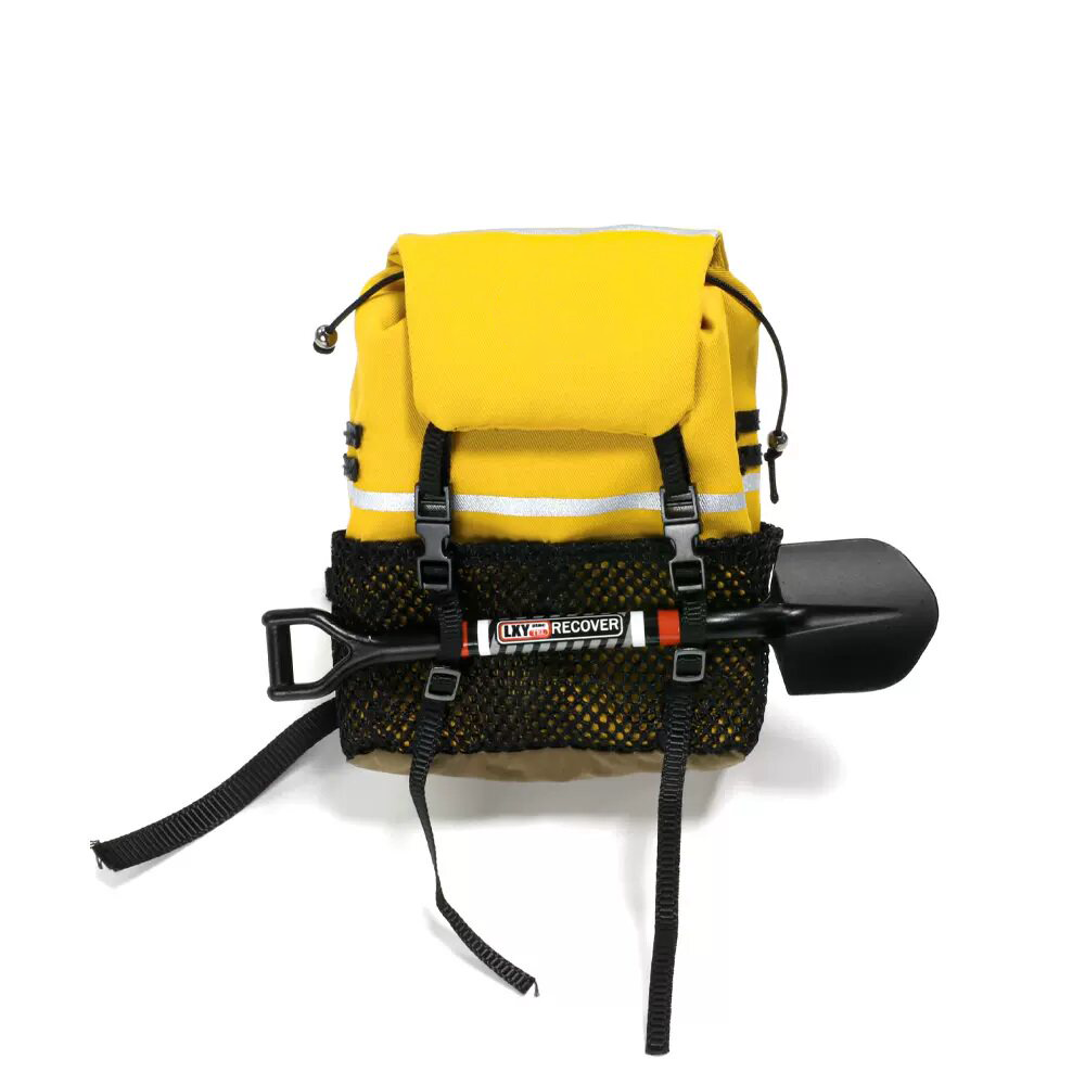 Sac à dos jaune + pelle