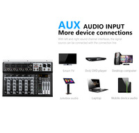 Mixeur Audio Professionnel 6 Canaux Mini Console DJ Enregistrement Réseau Karaoké Live