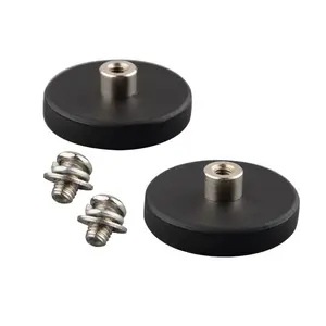 N35-n52 Magnetische Base Pot Magneet Rubber Coated Magneten Met Binnendraad