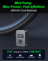 Compresseur de gonfleur de vélo numérique à batterie de poche et moto lumière LED écran numérique démarreur gonfleur de voiture nouvelle pompe de conception