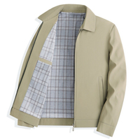Veste de costume homme personnalisée avec logo brodé YZ OEM, vêtements décontractés haut de gamme pour le printemps et l'automne, veste pour homme d'âge moyen