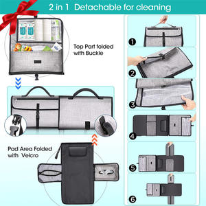 <span class=keywords><strong>Cambiador</strong></span> <span class=keywords><strong>portátil</strong></span> de pañales para bebés, <span class=keywords><strong>cambiador</strong></span> de pañales compacto <span class=keywords><strong>impermeable</strong></span> de viaje, <span class=keywords><strong>cambiador</strong></span> de pañales plegable ligero para recién nacidos - Product Image 3