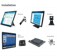 Boîtier en aluminium moulé sous pression de 17 pouces Ip65 Surface étanche tactile capacitif J6413 I3 I5 I7 tout en un ordinateur panneau industriel Pc