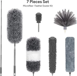 Plumero Multifuncional de 2.8m con Mango Largo para Polvo de Techo, Escobilla Curva para Limpiar Ventanas del Hogar - Product Image 2