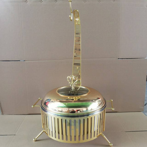 Recipiente para Calentar Comida de Acero Inoxidable con Calentamiento a Alcohol, Circular, para Buffet, Uso en Hoteles y Restaurantes - Product Image 3